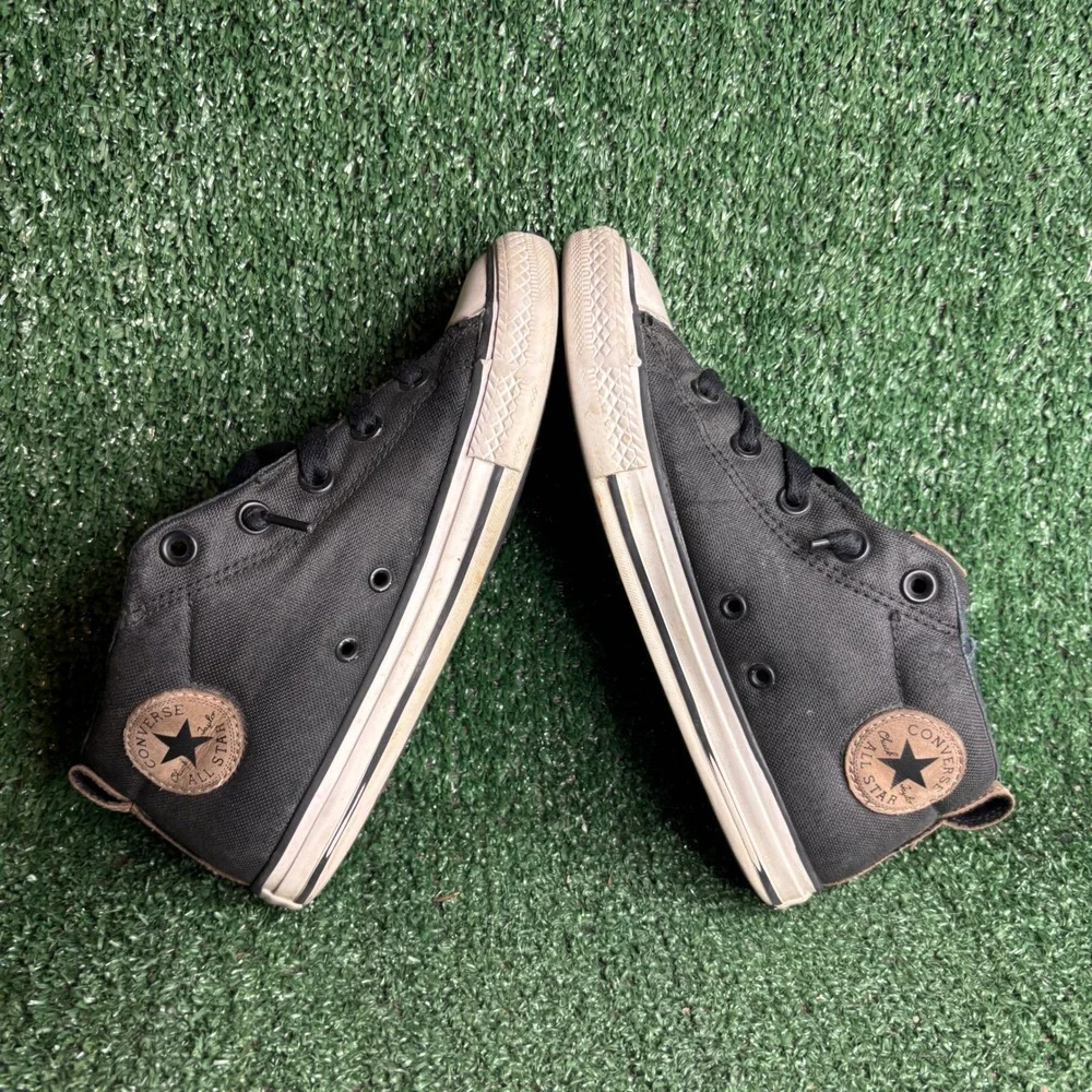 Converse Chuck Taylor All Star Street Mid Canvas Casual Sneaker Black Junior 4